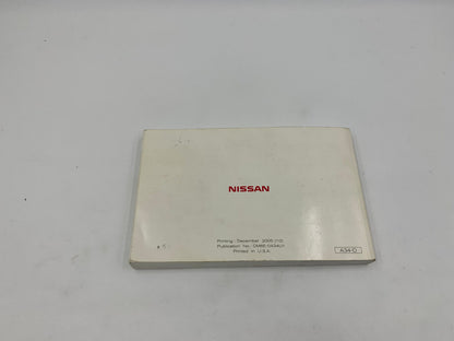 2006 Nissan Maxima Owners Manual Set with Case OEM B02B35005