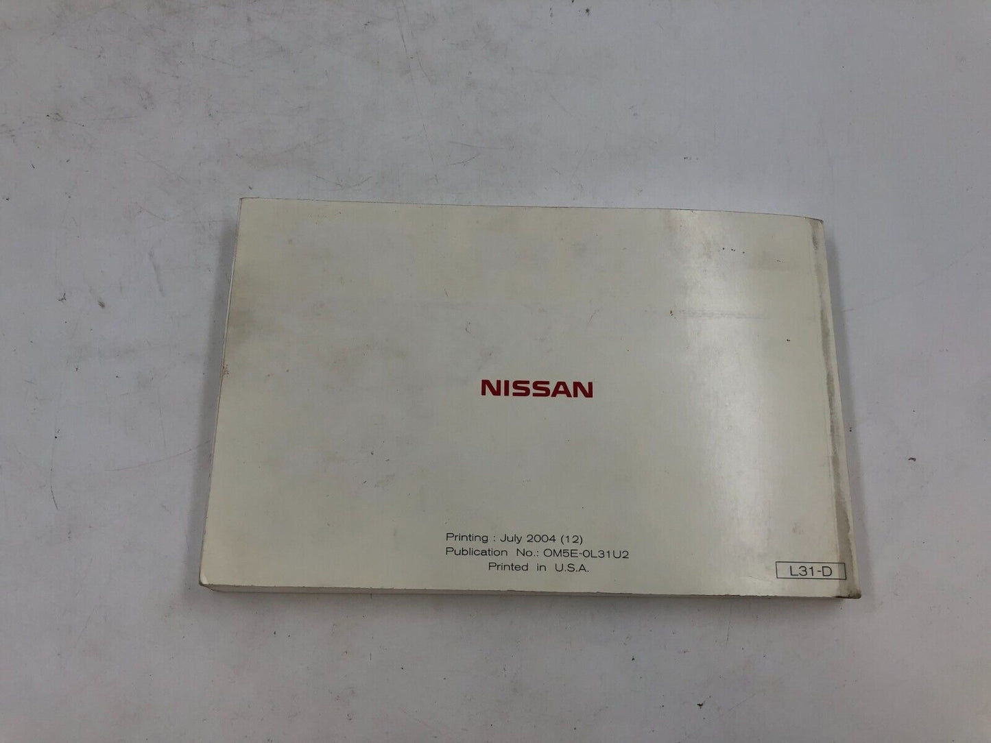 2005 Nissan Altima Owners Manual Handbook B02B44058