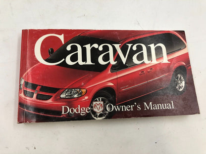 2000 Dodge Caravan Owners Manual Handbook OEM E01B15060