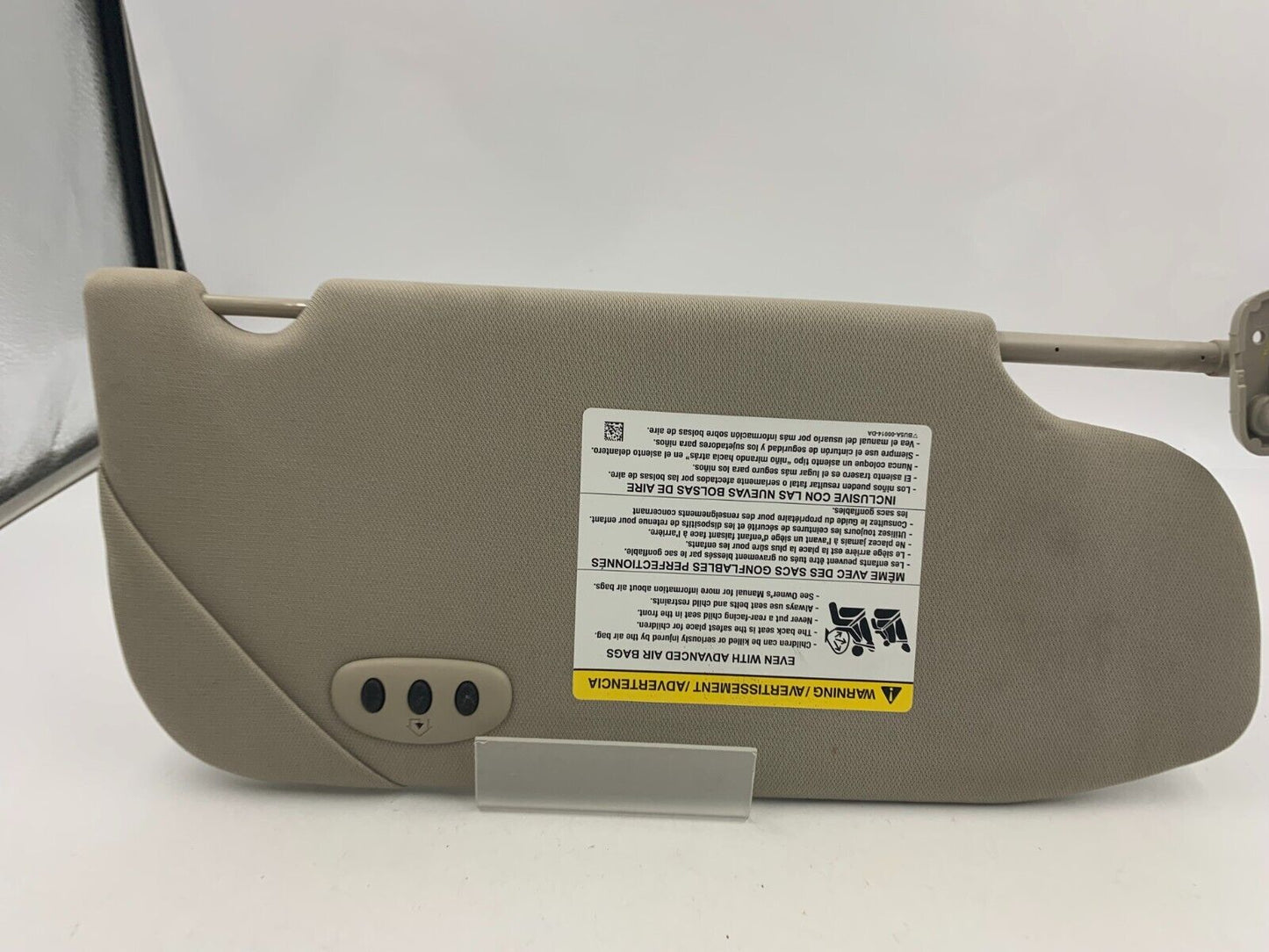 2012 Ford Taurus Driver Sun Visor Sunvisor Beige Illuminated OEM C01B29022