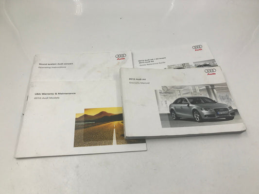 2010 Audi A4 Owners Manual Set OEM B02B18036