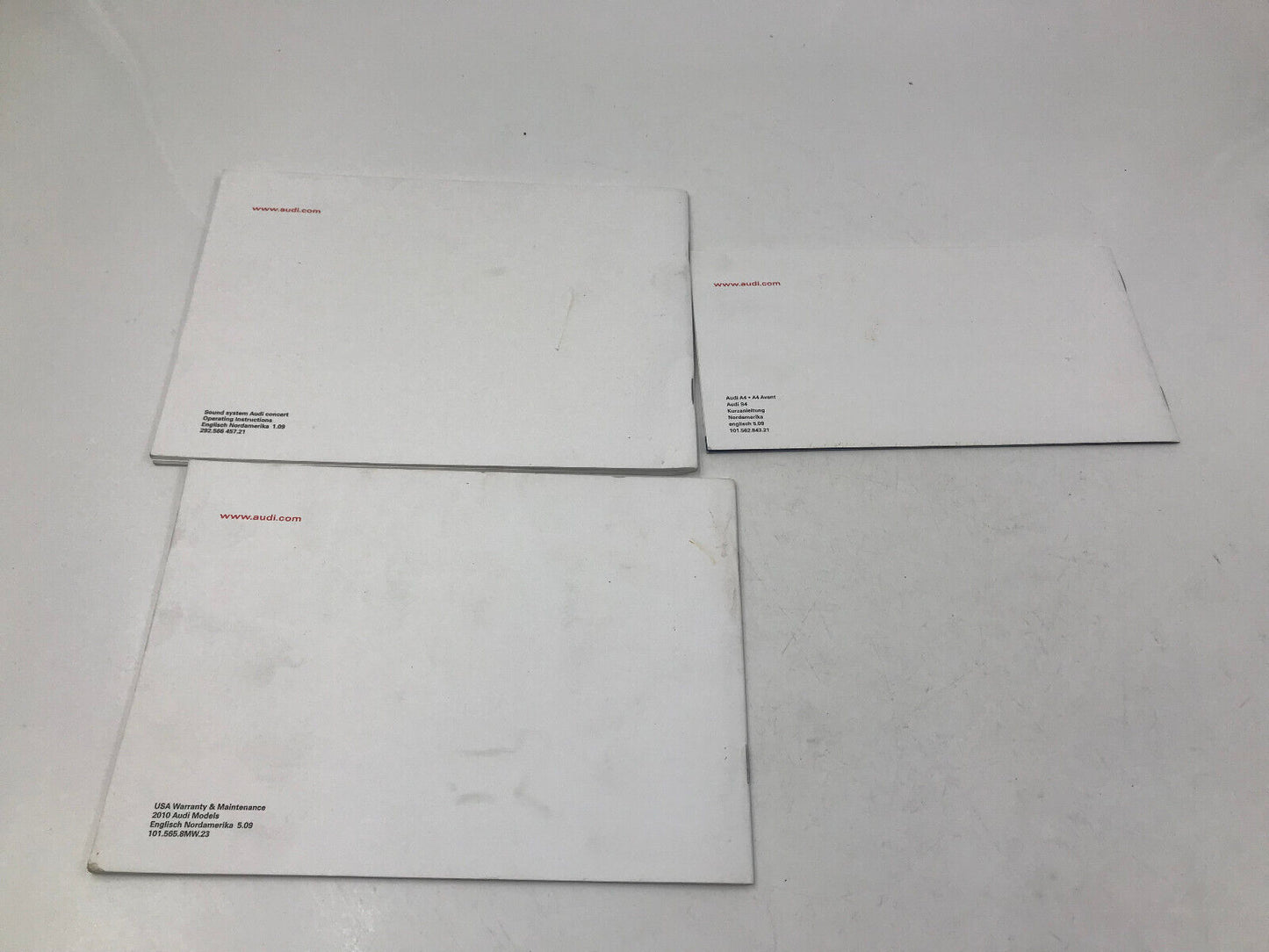 2010 Audi A4 Owners Manual Set OEM B02B18036