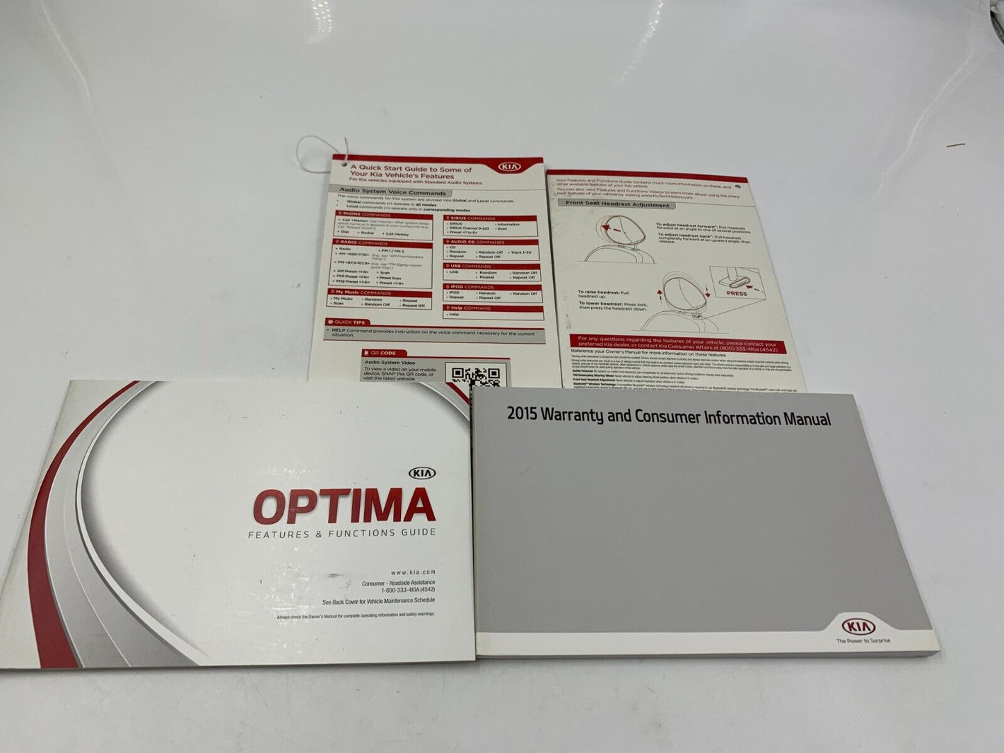 2015 Kia Optima Owners Manual Handbook Set with Case OEM C03B21041