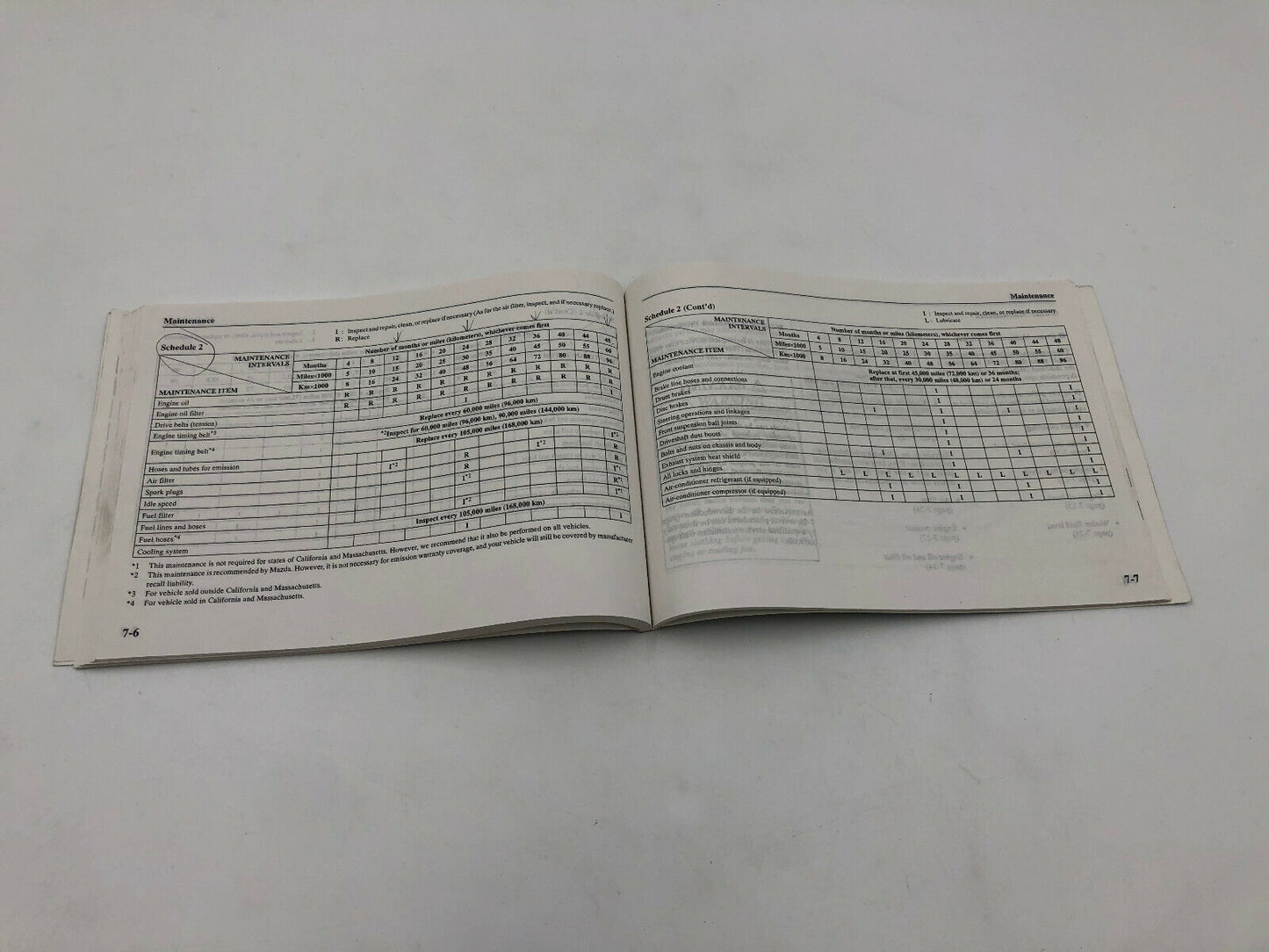 1997 Mazda 626 Owners Manual OEM E01B05049