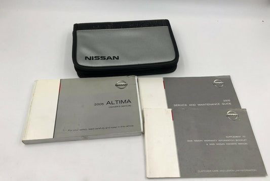 2005 Nissan Altima Owners Manual Set with Case OEM E01B05052