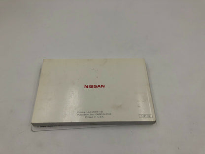 2005 Nissan Altima Owners Manual Set with Case OEM E01B05052