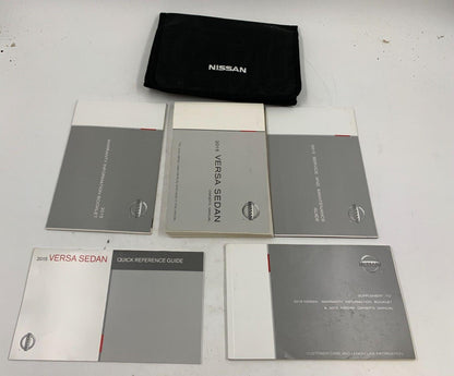 2015 Nissan Versa Sedan Owners Manual Set with Case OEM C04B28049