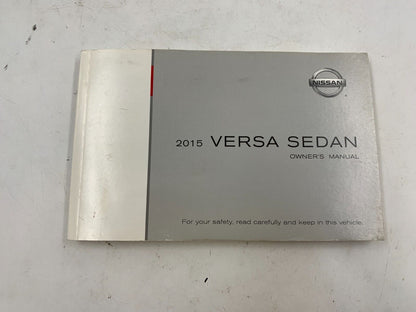 2015 Nissan Versa Sedan Owners Manual Set with Case OEM C04B28049