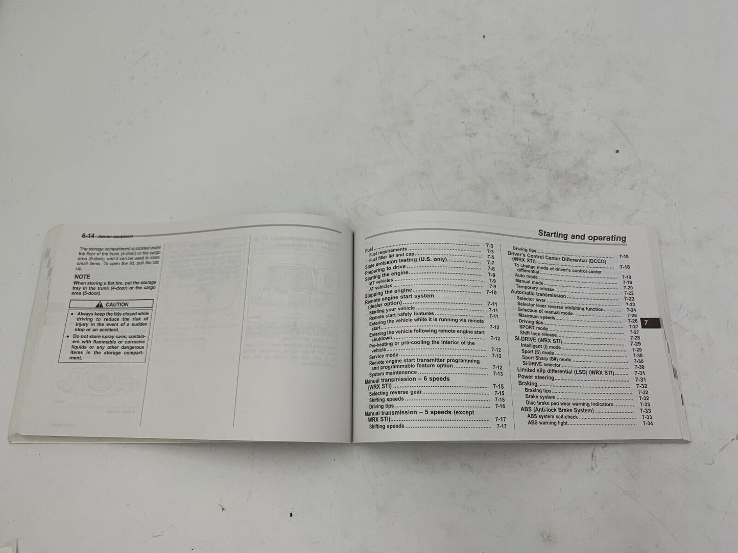 2009 Subaru Impreza Owners Manual OEM B02B43028