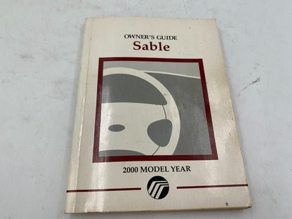 2000 Mercury Sable Owners Manual Set with Case OEM B02B52036