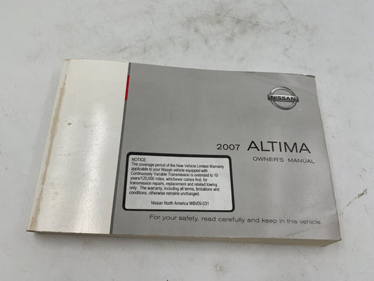 2007 Nissan Altima Owners Manual OEM B01B26040