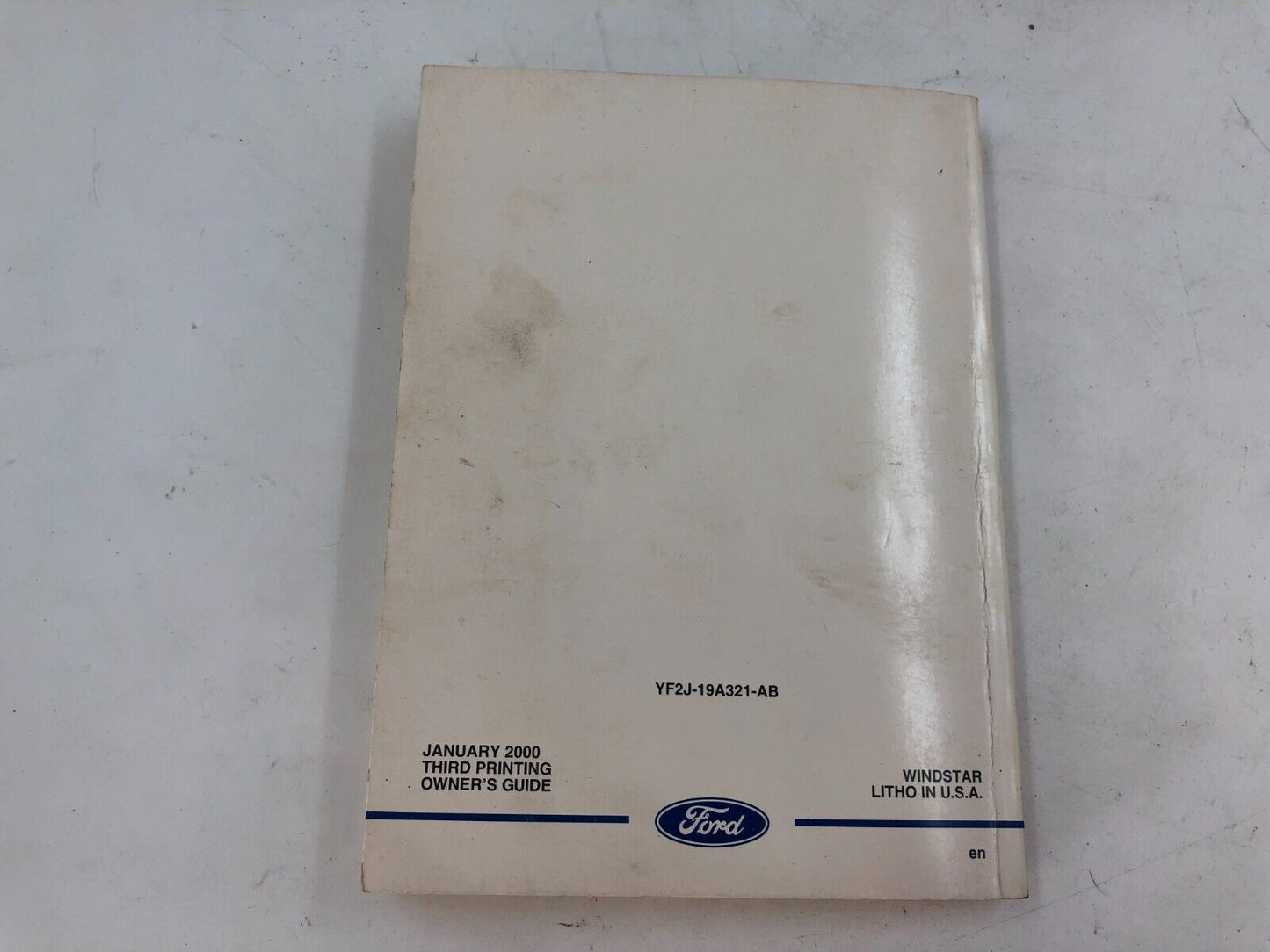 2000 Ford Windstar Owners Manual Set with Case OEM F04B02036