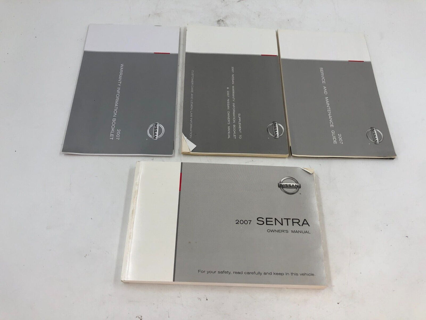 2007 Nissan Sentra Owners Manual Set with Case OEM F04B28059