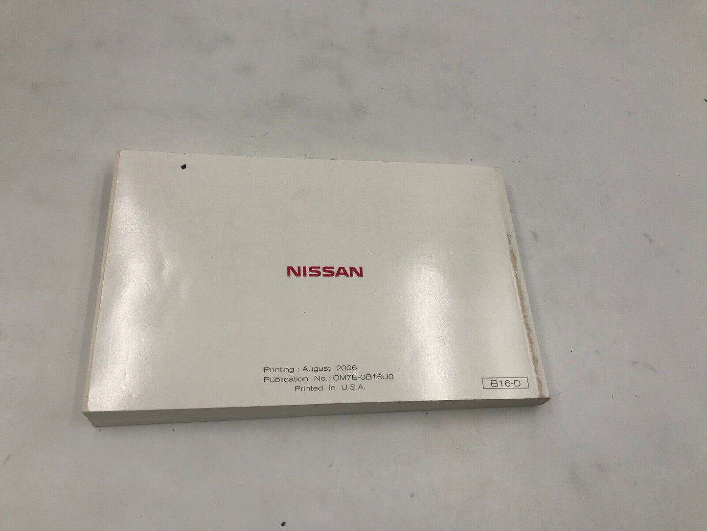 2007 Nissan Sentra Owners Manual Set with Case OEM F04B28059