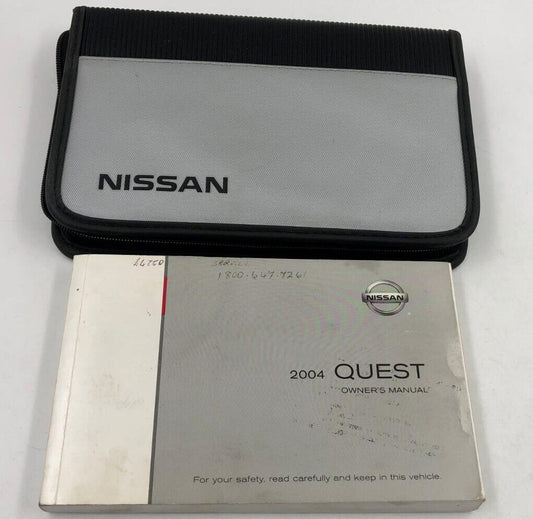 2004 Nissan Quest Owners Manual with Case OEM A01B66006