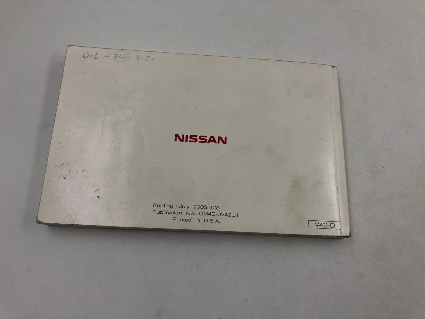 2004 Nissan Quest Owners Manual with Case OEM A01B66006