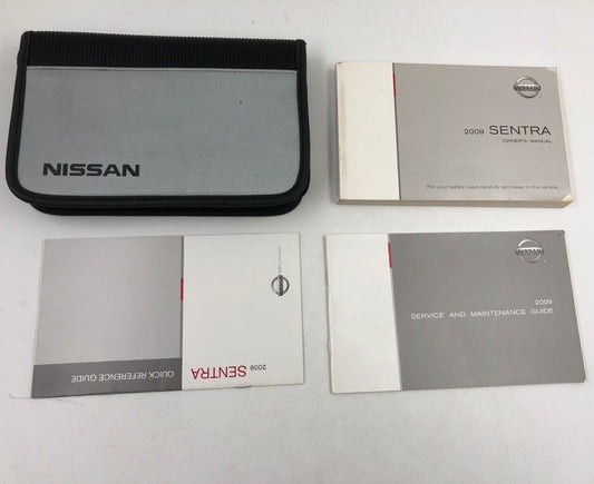 2009 Nissan Sentra Owners Manual Set with Case OEM A01B66007