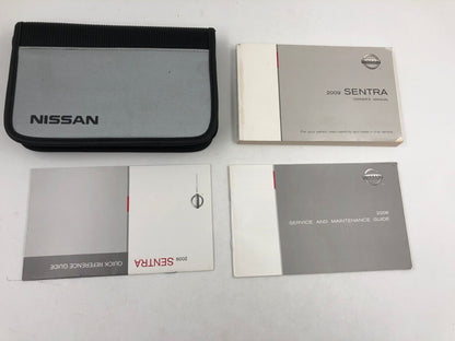 2009 Nissan Sentra Owners Manual Set with Case OEM A01B66007