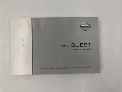 2015 Nissan Quest Owners Manual Set with Case OEM A01B65004