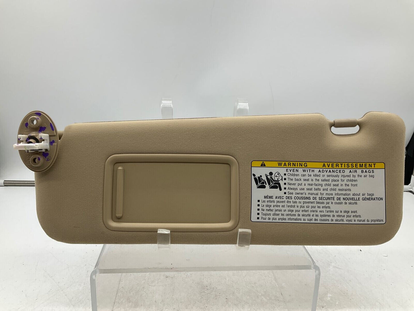 2007-2009 Lexus ES350 Driver Sun Visor Sunvisor Tan Illumination OEM H01B26013