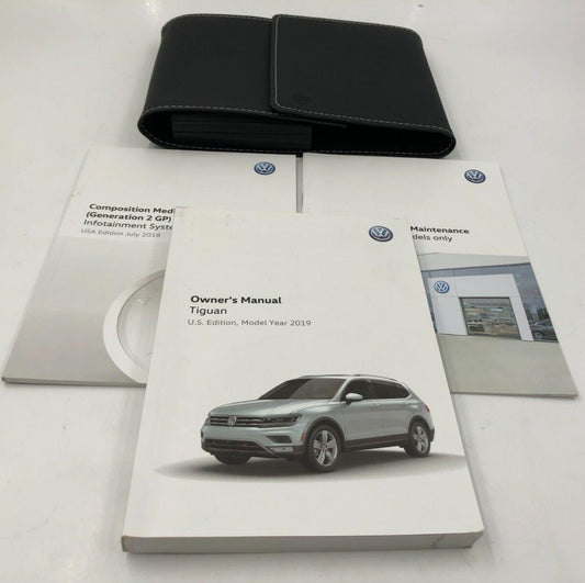 2019 Volkswagen Tiguan Owners Manual Set with Case OEM H01B04053