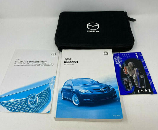 2007 Mazda 3 Owners Manual Set with Case OEM A04B44074