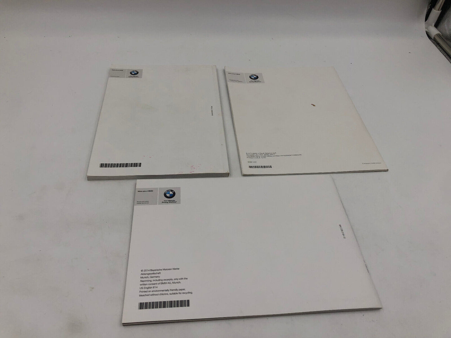 2014 BMW 3 Series Owners Manual Set with Case OEM A04B44084