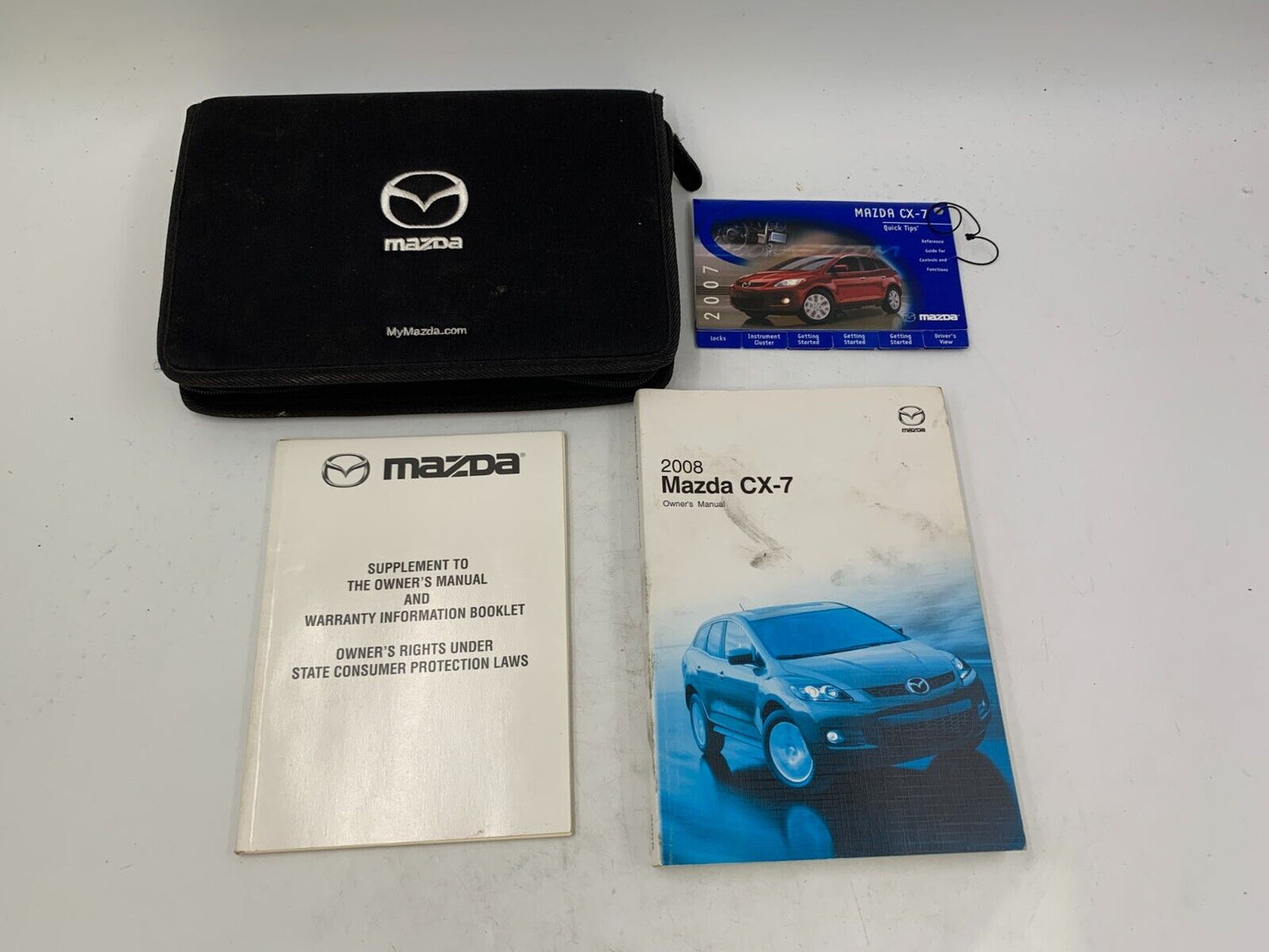 2008 Mazda CX7 CX-7 Owners Manual Handbook Set with Case OEM A03B16069