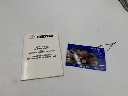 2008 Mazda CX7 CX-7 Owners Manual Handbook Set with Case OEM A03B16069