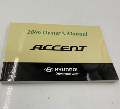 2006 Hyundai Accent Owners Manual Handbook OEM B01B63005