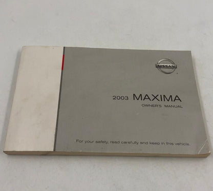 2003 Nissan Maxima Owners Manual OEM B02B58011