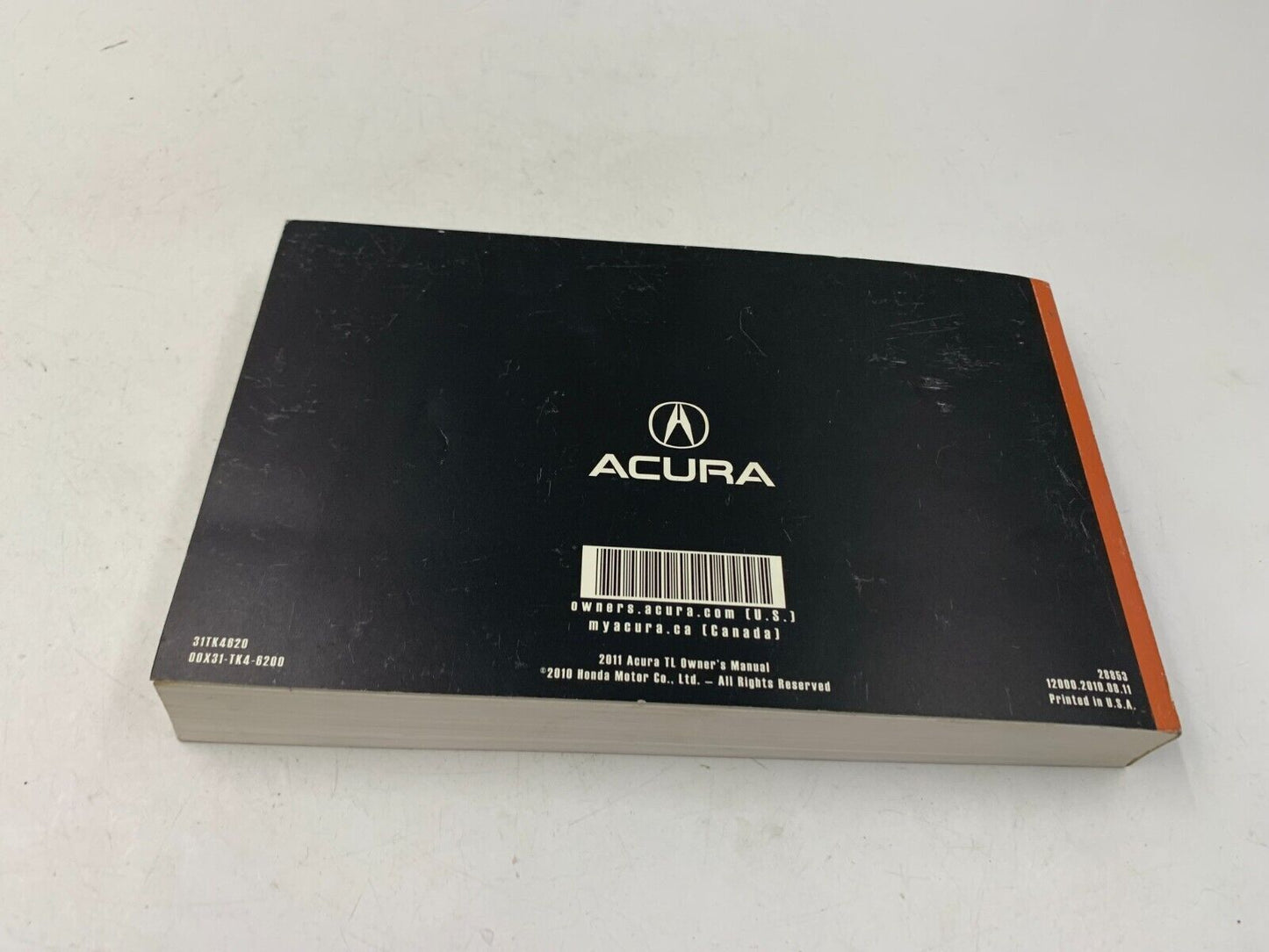 2011 Acura TL Owners Manual Set with Case OEM A03B67012