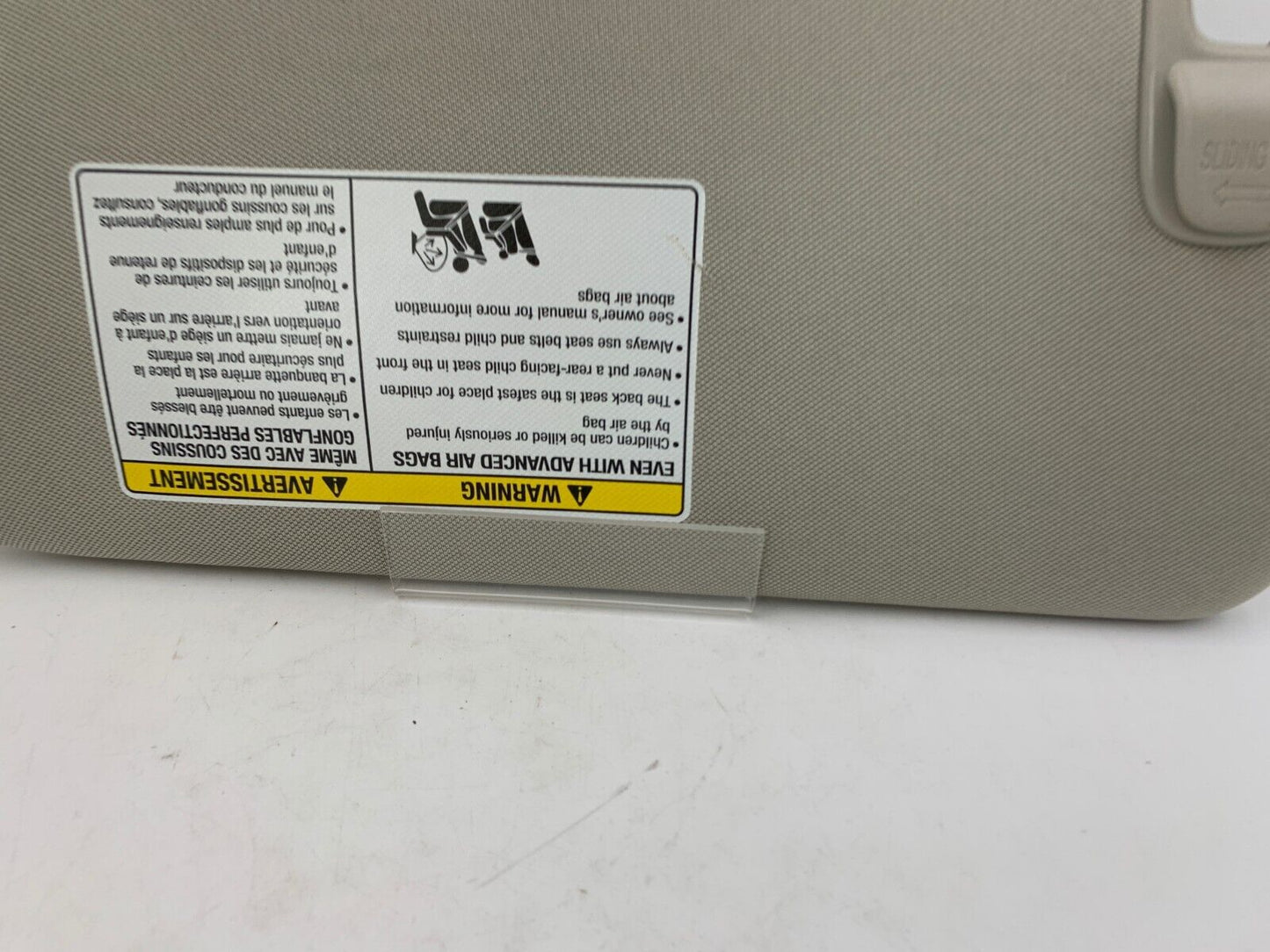 2013-2019 Nissan Altima Passenger Sun Visor Sunvisor Gray Illumination A04B58006