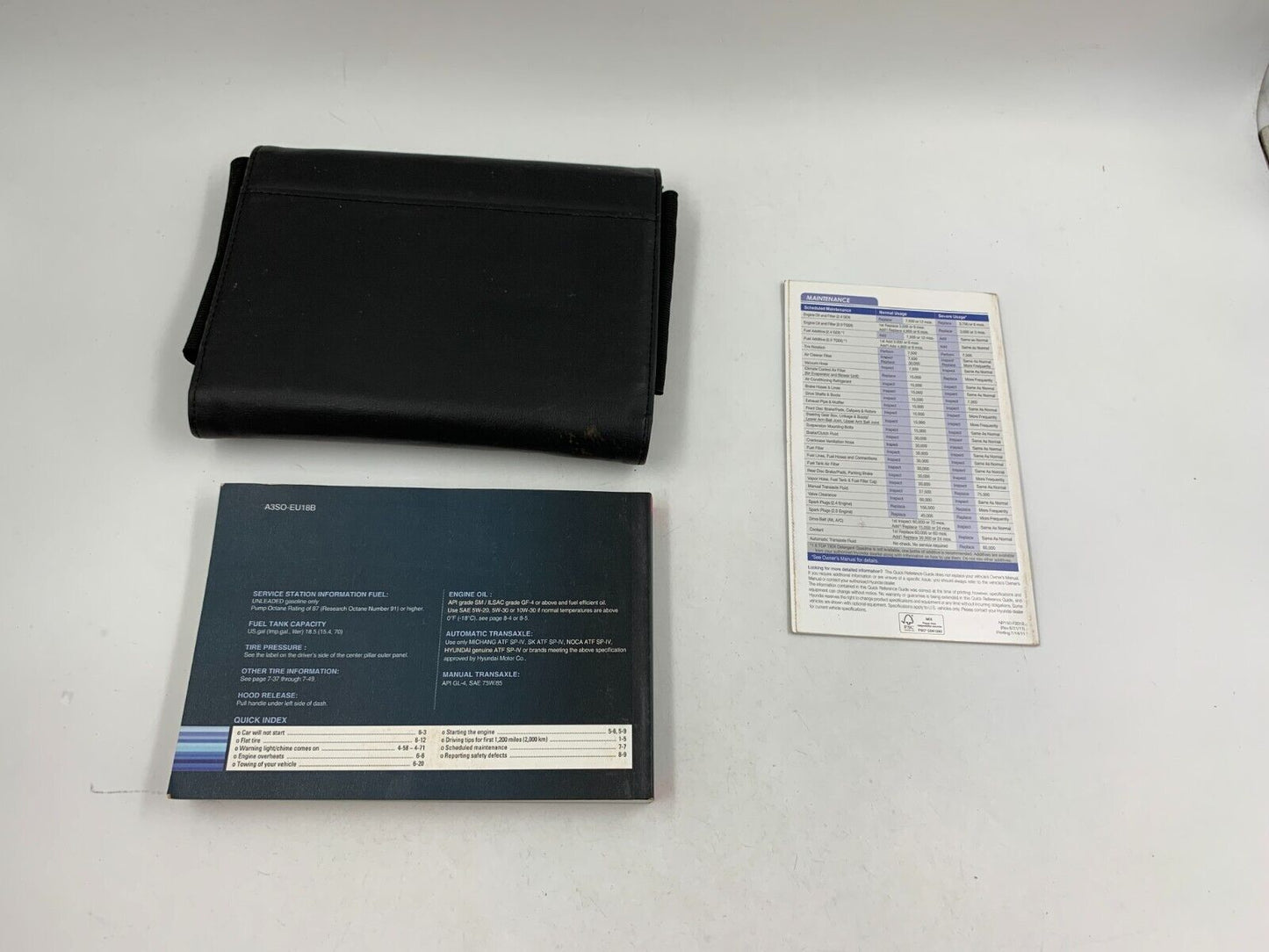 2012 Hyundai Sonata Owners Manual Set with Case OEM A04B59008