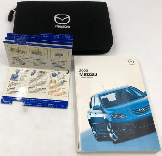 2005 Mazda 3 Owners Manual Set with Case OEM A03B68010