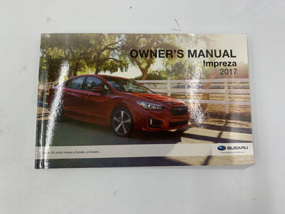 2017 Subaru Impreza Owners Manual Set with Case OEM B03B20029