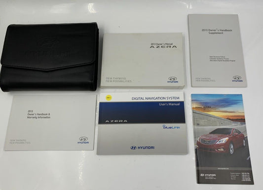 2013 Hyundai Azera Owners Manual Set with Case OEM A03B65005