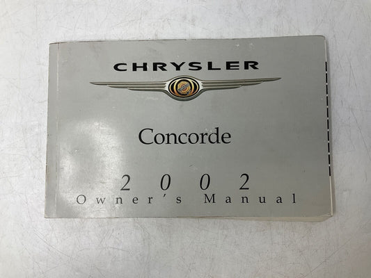 2002 Chrysler Concorde Owners Manual HandbookOEM B03B61006