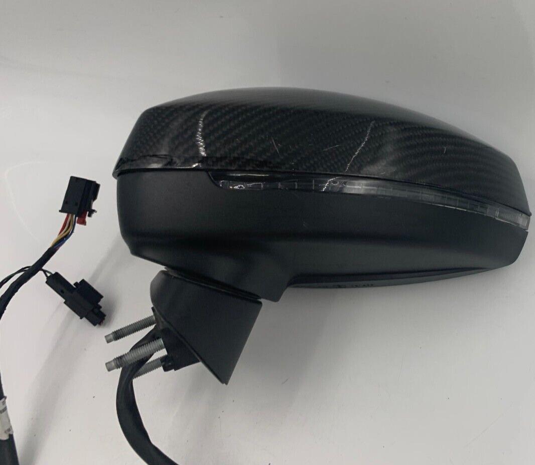 2018-2018 Audi S3 Driver Side View Power Door Mirror Carbon Fiber OEM C01B04054