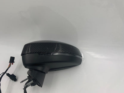 2018-2018 Audi S3 Driver Side View Power Door Mirror Carbon Fiber OEM C01B04054