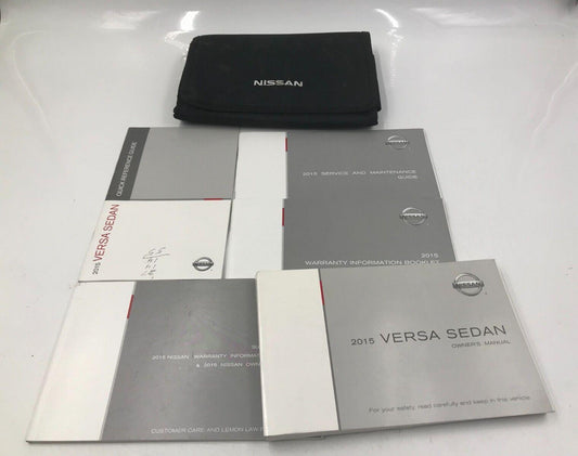 2015 Nissan Versa Sedan Owners Manual Set with Case OEM B03B54043