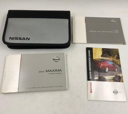 2004 Nissan Maxima Owners Manual Set with Case OEM E01B34086