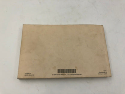 1999 Honda Accord Owners Manual OEM F01B22006