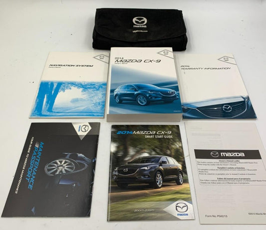 2014 Mazda CX-9 CX9 Owners Manual Set with Case OEM B02B18040