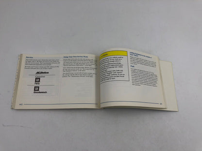 1998 Chevrolet Prizm Owners Manual with Case OEM B01B10060