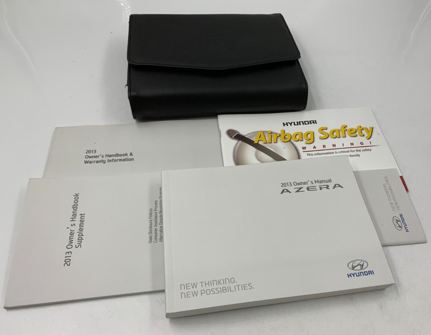 2013 Hyundai Azera Owners Manual Set with Case OEM D04B38089