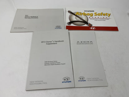 2013 Hyundai Azera Owners Manual Set with Case OEM D04B38089