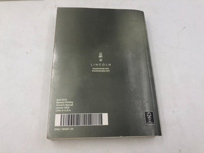 2013 Lincoln MKZ Hybrid Owners Manual Set with Case OEM A01B39037