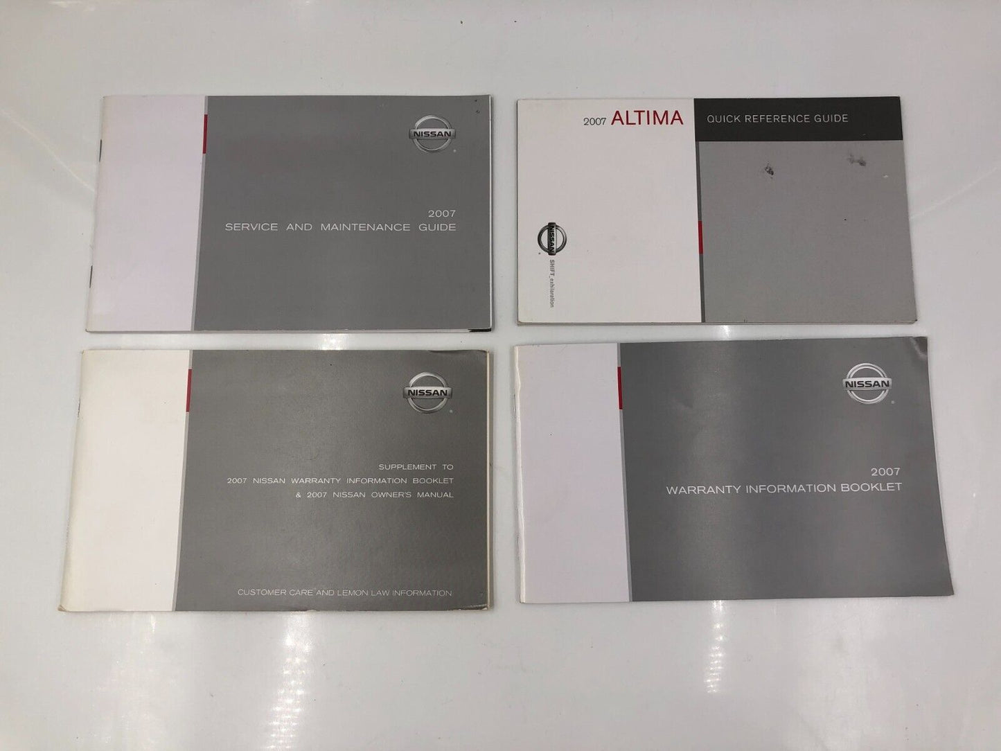 2007 Nissan Altima Owners Manual Set with Case OEM A01B37025