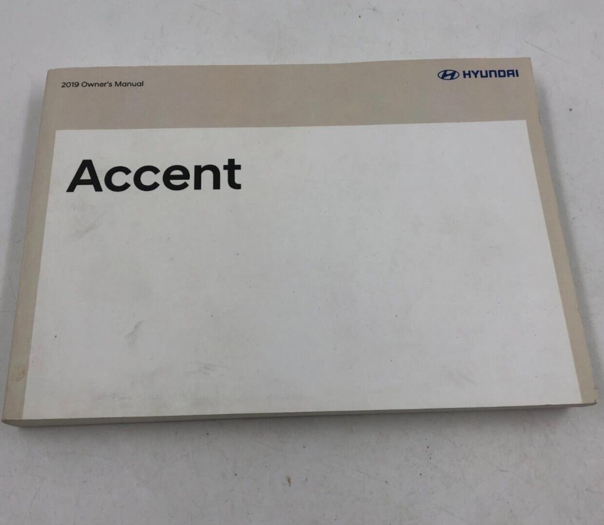 2019 Hyundai Accent Owners Manual OEM D02B10024